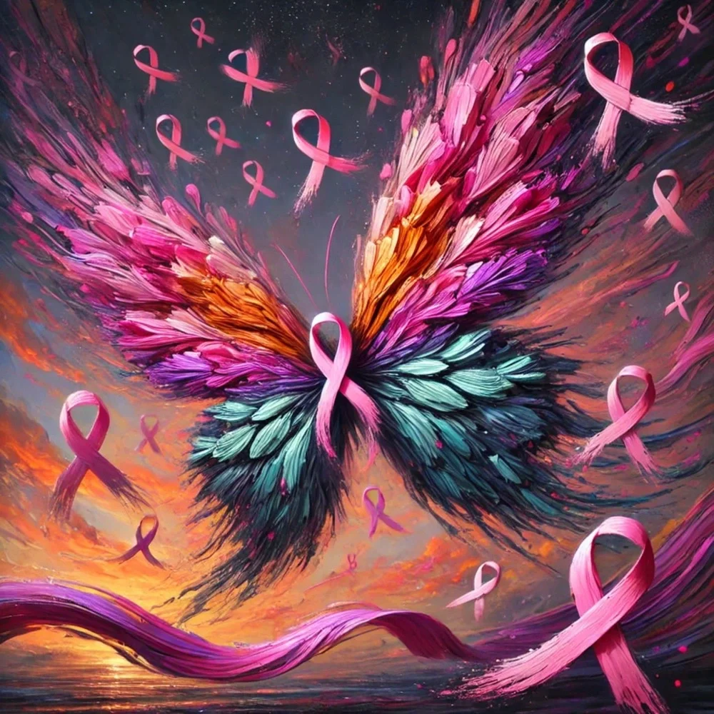 Pink and White Breast Cancer Awareness Month of October - Picture 2 of 12